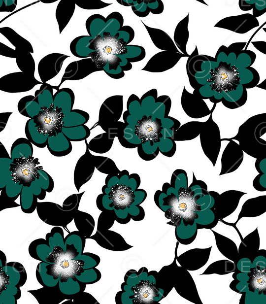 连衣裙印花华亿平台图片