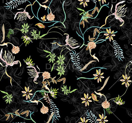 花卉印花华亿平台图片