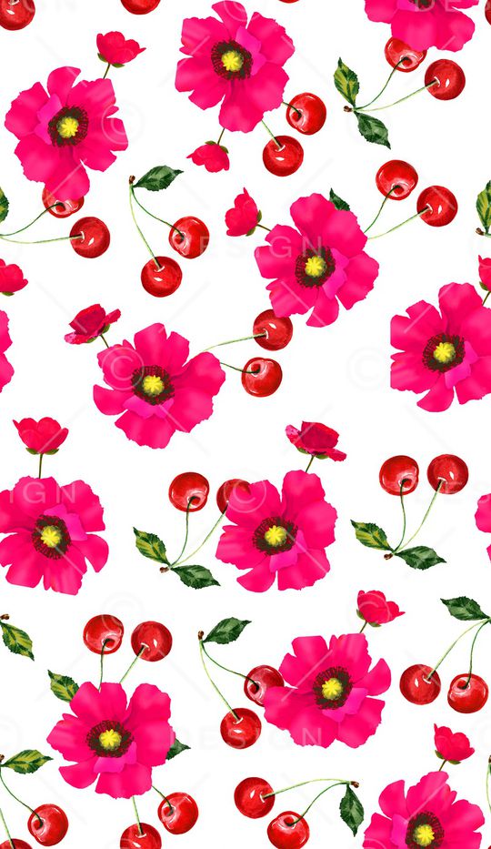 樱桃印花华亿平台图片