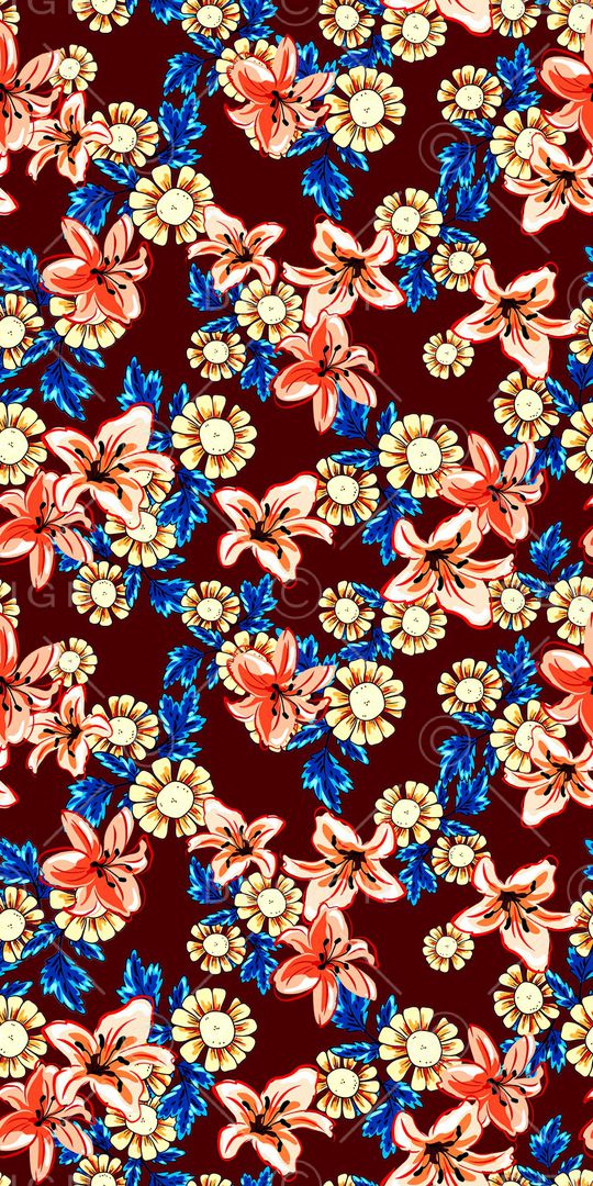 花卉印花华亿平台图片