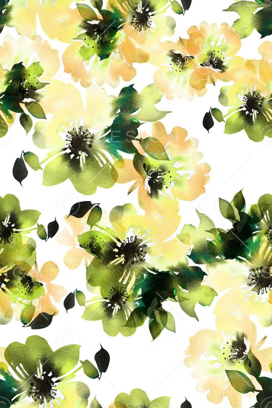 抽象花卉印花华亿平台图片