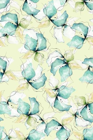 抽象花卉印花华亿平台图片