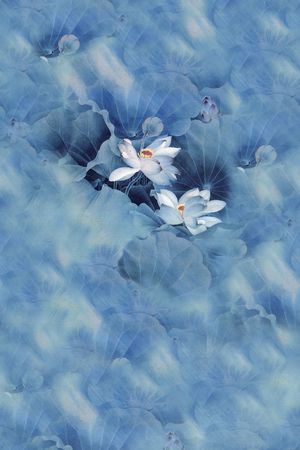 水墨风印花华亿平台图片