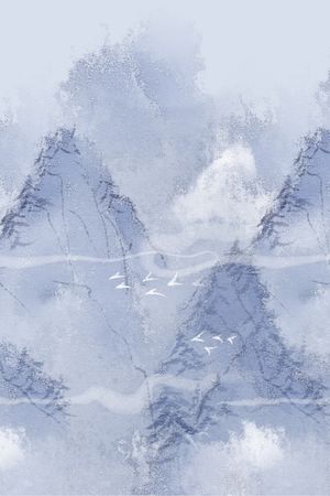 水墨风印花华亿平台图片