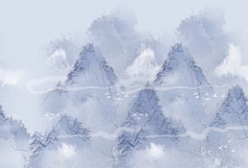 水墨风印花华亿平台图片