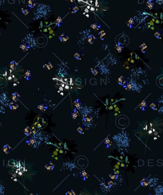 连衣裙印花华亿平台图片