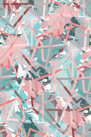 抽象男装印花华亿平台图片