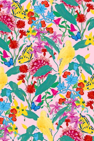 花鸟印花华亿平台图片