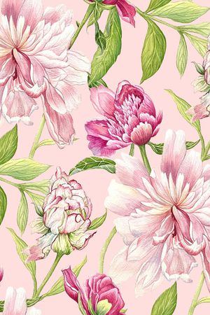 手绘大花印花华亿平台图片