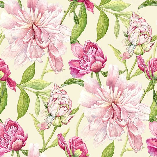 牡丹印花华亿平台图片