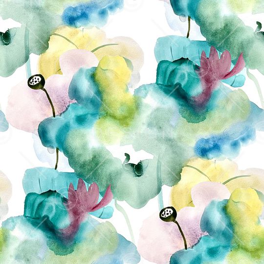 荷花印花华亿平台图片