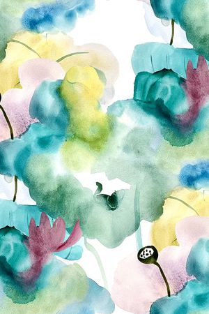 荷花印花华亿平台图片