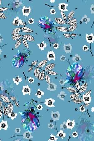 连衣裙印花华亿平台图片