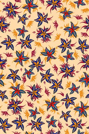 满版散花印花华亿平台图片