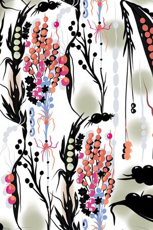 抽象花卉印花华亿平台图片