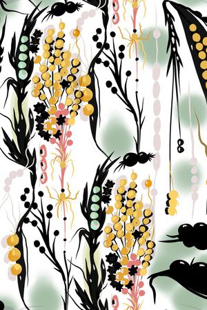 抽象花卉印花华亿平台图片