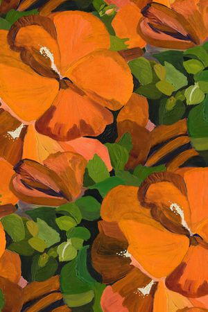 手绘花卉印花华亿平台图片