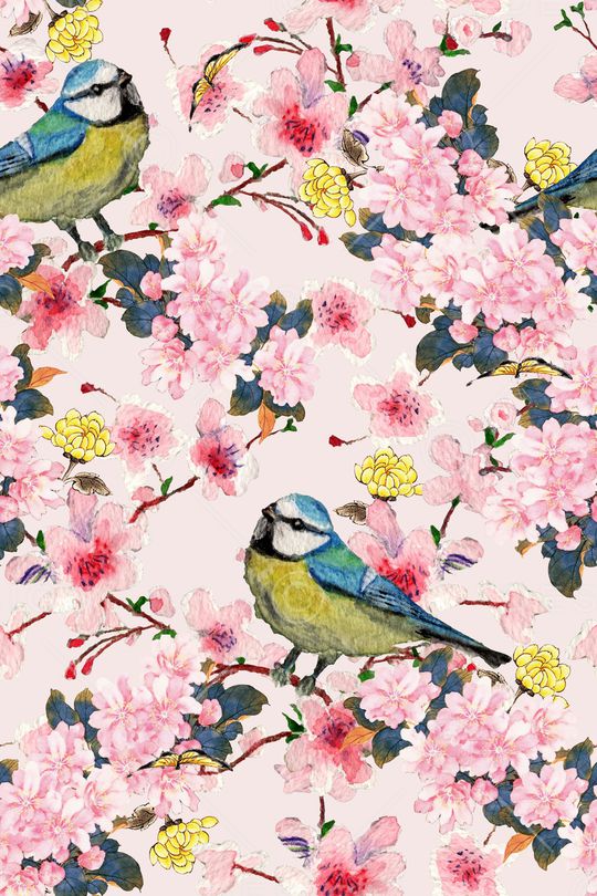 花鸟印花华亿平台图片