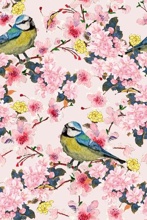 花鸟印花华亿平台图片