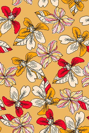 清爽花卉印花华亿平台图片