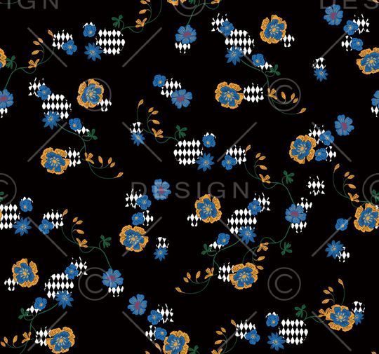 连衣裙印花华亿平台图片