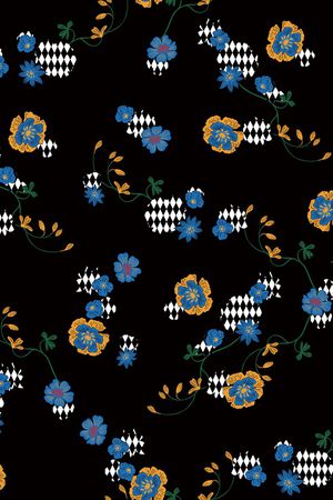 连衣裙印花华亿平台图片