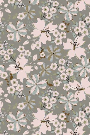 花卉印花华亿平台图片