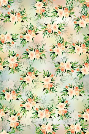 满版散花印花华亿平台图片