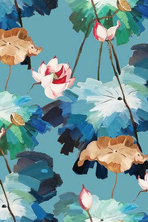 荷花印花华亿平台图片