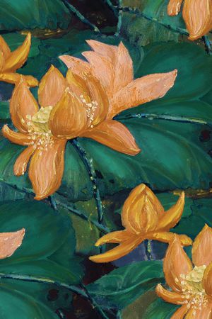 荷花印花华亿平台图片