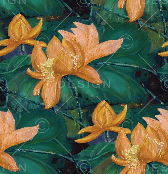 荷花印花华亿平台图片