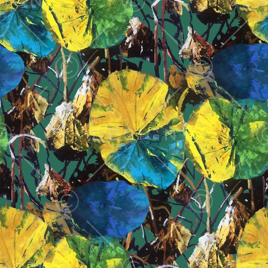 荷花印花华亿平台图片