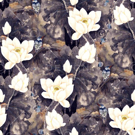 荷花印花华亿平台图片