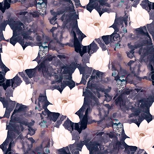 荷花印花华亿平台图片