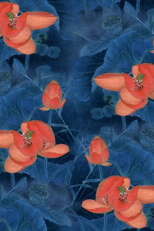 荷花印花华亿平台图片