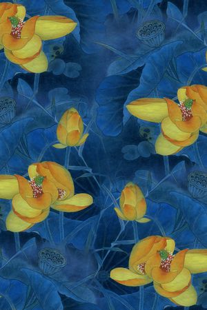 荷花印花华亿平台图片