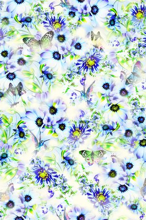 浪漫花卉印花华亿平台图片