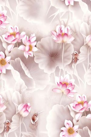 荷花印花华亿平台图片