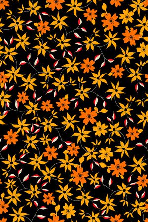 满版花卉印花华亿平台图片