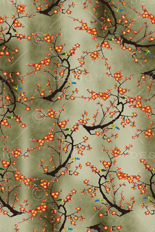 梅花印花华亿平台图片