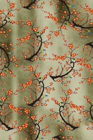 梅花印花华亿平台图片