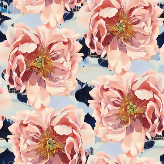 牡丹印花华亿平台图片