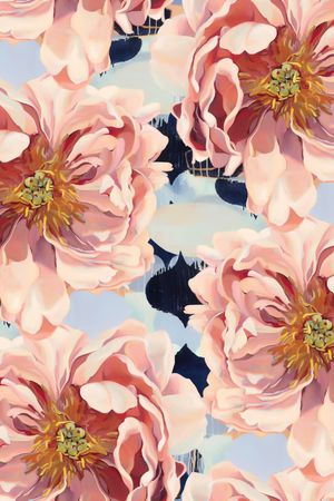 牡丹印花华亿平台图片