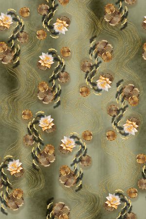 荷花印花华亿平台图片