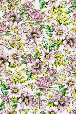 浪漫花卉印花华亿平台图片