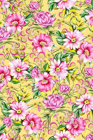 浪漫花卉印花华亿平台图片