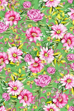 浪漫花卉印花华亿平台图片