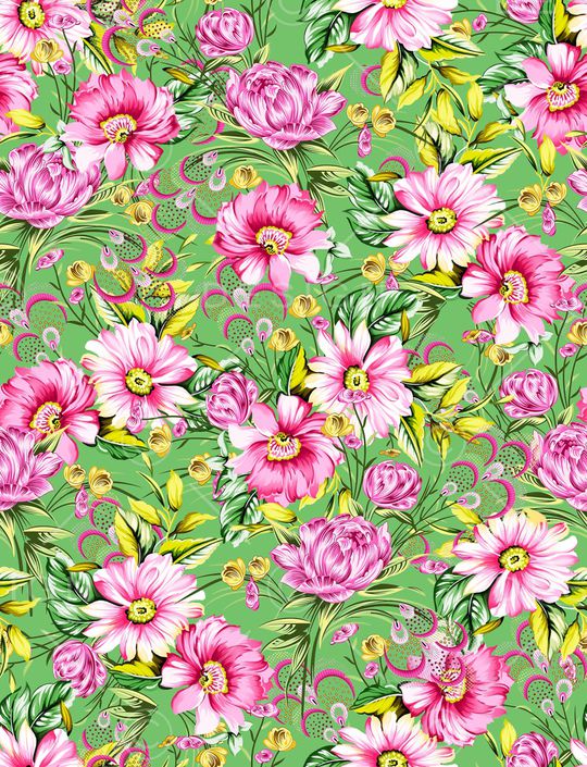 浪漫花卉印花华亿平台图片