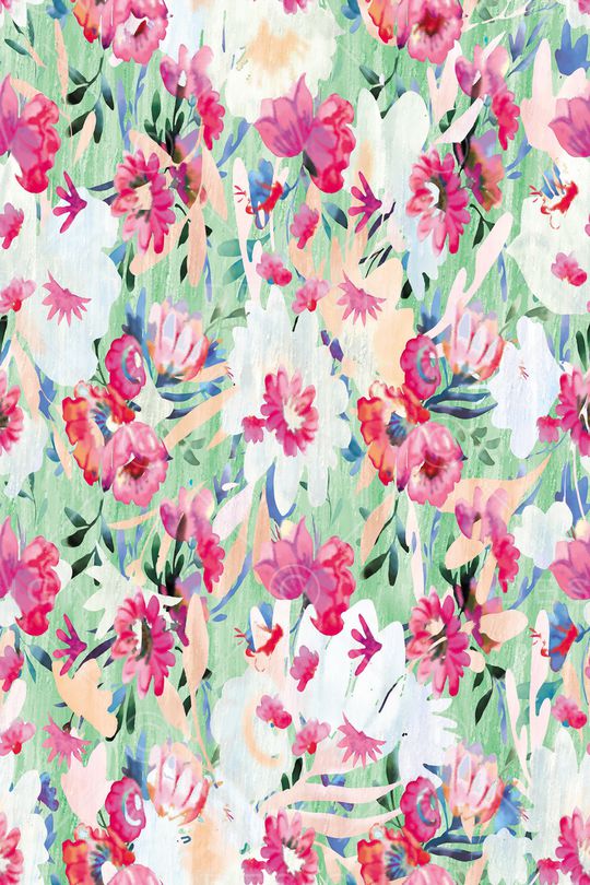 抽象花卉印花华亿平台图片