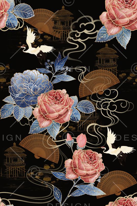 扇子印花华亿平台图片